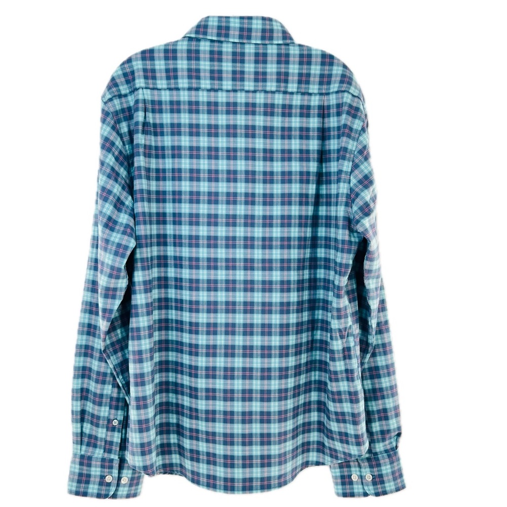 Savannah Button-Down Blue/Pink Plaid Tencel Blend Soft Shirt Men's Size XL - Picture 4 of 16